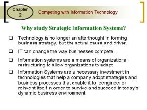 Competing with information technology