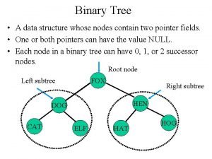 Binary tree in data structure