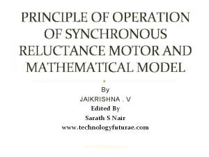 Synchronous reluctance motor working principle