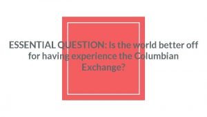 Columbian exchange infographic