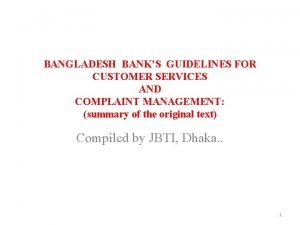 General banking guidelines of bangladesh bank