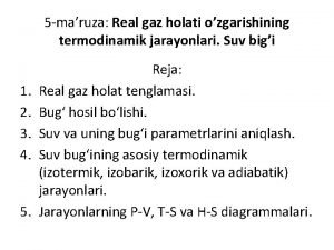 Real gaz holat tenglamasi Real gaz holat tenglamasi