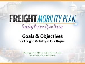 Objectives of transport