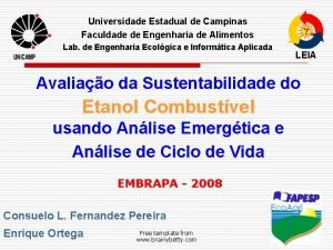 Universidade Estadual de Campinas Faculdade de Engenharia de