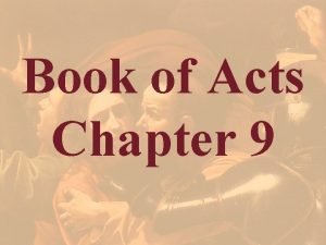 Acts of the apostles chapter 9
