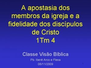 A apostasia dos membros da igreja e a