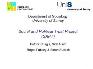 Social trust