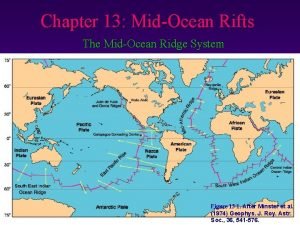 Chapter 13 MidOcean Rifts The MidOcean Ridge System