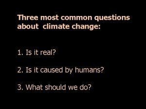 Climate change hypothesis