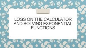 Exponential function calculator
