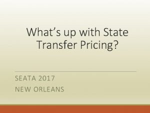 Multi-state transfer pricing analysis