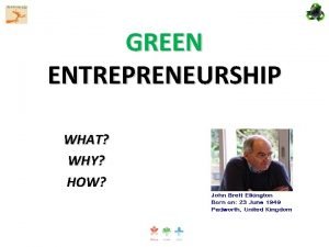 Green entrepreneurship definition