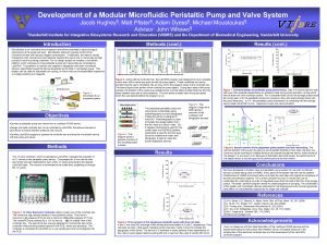 Peristaltic pump microfluidics