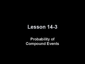 Probability of compound events answer key