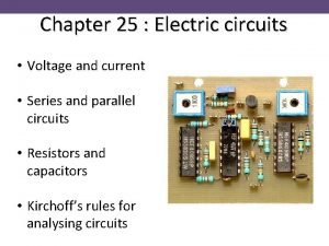 Series vs parallel circuit