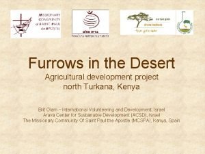 Furrows in the desert