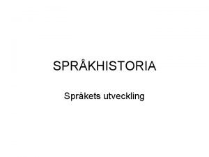 Språkstammer