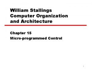 William Stallings Computer Organization and Architecture Chapter 15