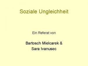 Soziale ungleichheit referat