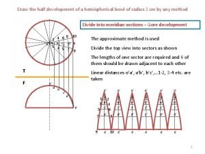 Draw the half development of a hemispherical bowl