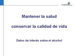 Mantener la salud conservar la calidad de vida