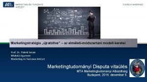 MARKETING S TURIZMUS INTZET TUDS A SIKERHEZ Marketingstratgia