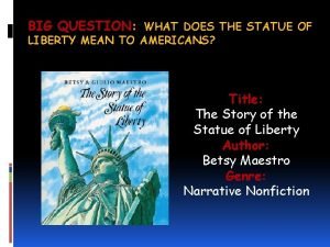 Should statue of liberty be capitalized