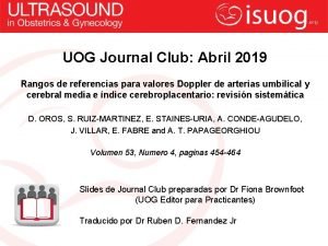 UOG Journal Club Abril 2019 Rangos de referencias