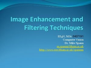 Linear filtering in image processing