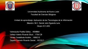 Universidad Autnoma de Nuevo Len Facultad de Ciencias