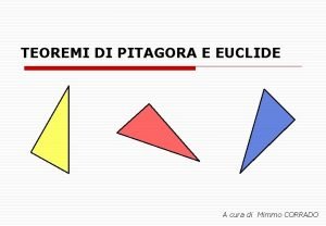 Teorema di euclide liceo scientifico