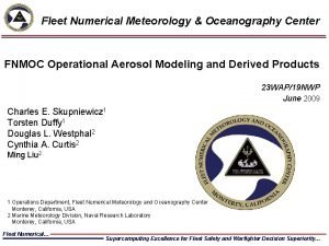 Fnmoc meteorology products