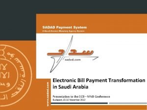 Electronic bill presentation and payment