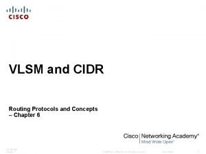 Cidr vs vlsm