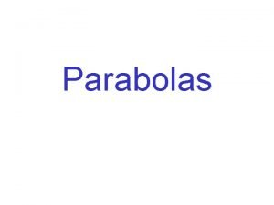 Parabola equation standard form