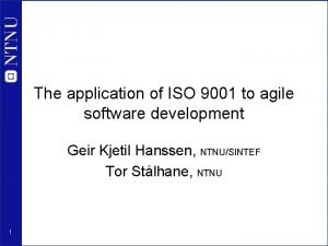 Iso 9001 agile software development