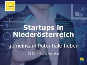 Startups in Niedersterreich gemeinsam Potentiale heben DI Dr