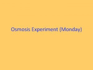 Research question for osmosis experiment