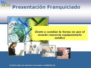 Presentacin Franquiciado nete a cambiar la forma en