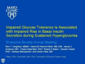Impaired Glucose Tolerance Is Associated with Impaired Rise