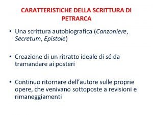Autobiografia caratteristiche Autobiografia caratteristiche