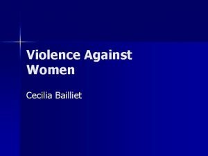 Violence Against Women Cecilia Bailliet UN Special Rapporteur