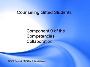Counseling strategies for gifted students