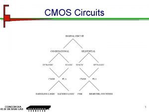 CMOS Circuits 1 Combination and Sequential 2 Static