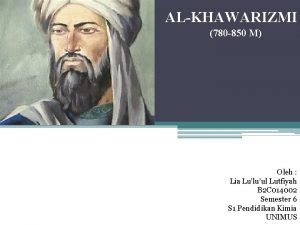 Al-khawarizmi (780-850)