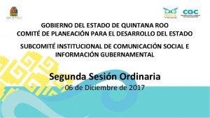 GOBIERNO DEL ESTADO DE QUINTANA ROO COMIT DE