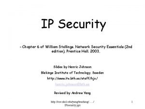 Network security essentials william stallings ppt Network security essentials william stallings ppt