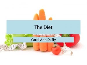 A healthy meal carol ann duffy