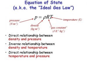 Ideal gas equation with density