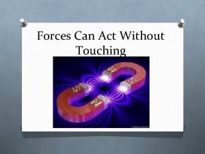 Forces Can Act Without Touching Force Fields O